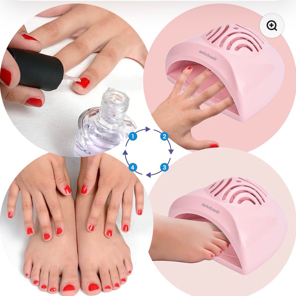 MelodySusie Mini Nail Polish Dryer Fan Battery operated Safe for Kids Manicure